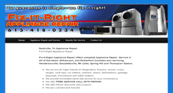 Desktop Screenshot of fixitrightappliance.com